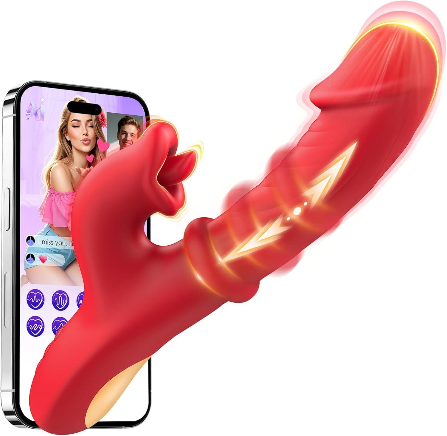 Licking Vibrator Dildo