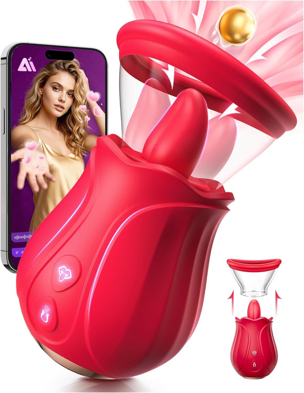 Linking & Sucking Vibrator Sex Toy