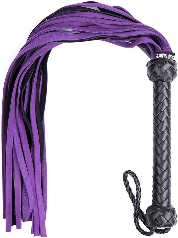 Purple Leather Flogger for Couples