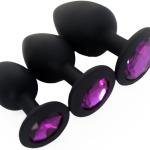 Silicone Jeweled Butt Plugs